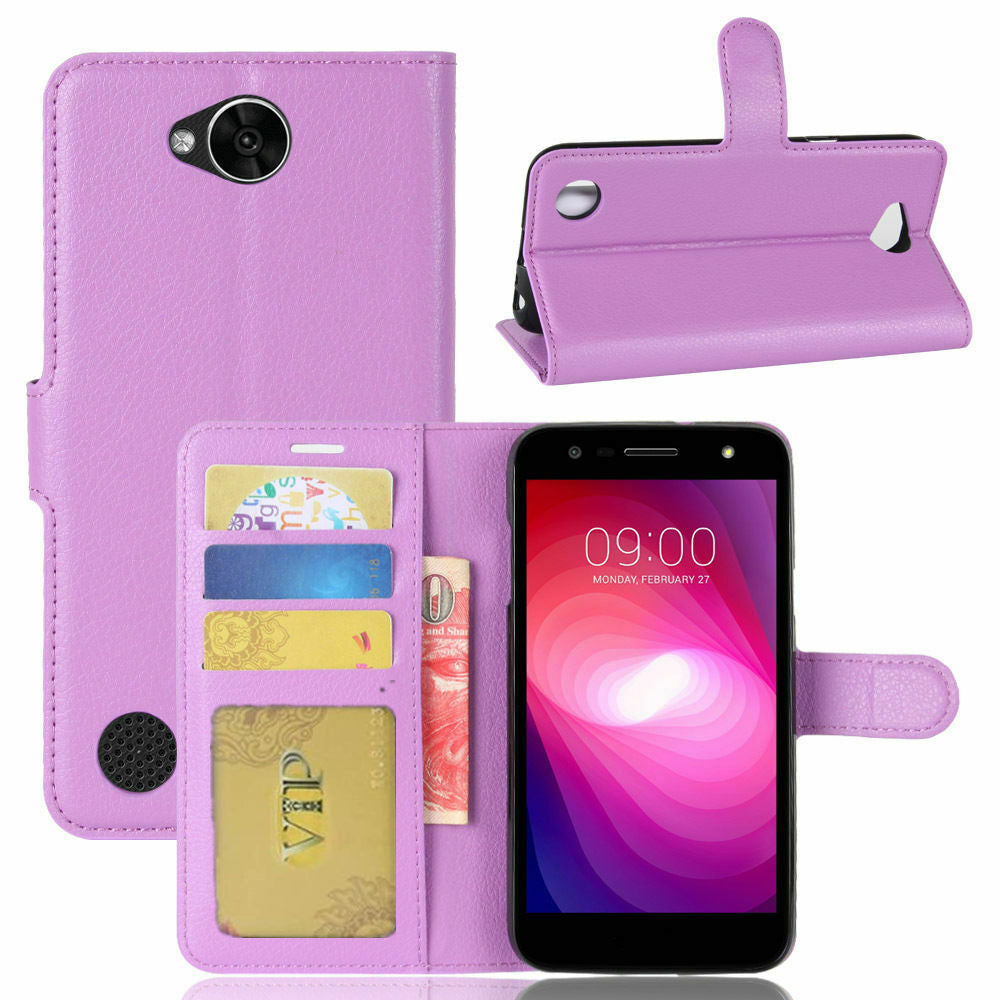 Étui portefeuille folio en cuir pour LG X Power 2 Étui portefeuille folio en cuir pour LG X Power 2